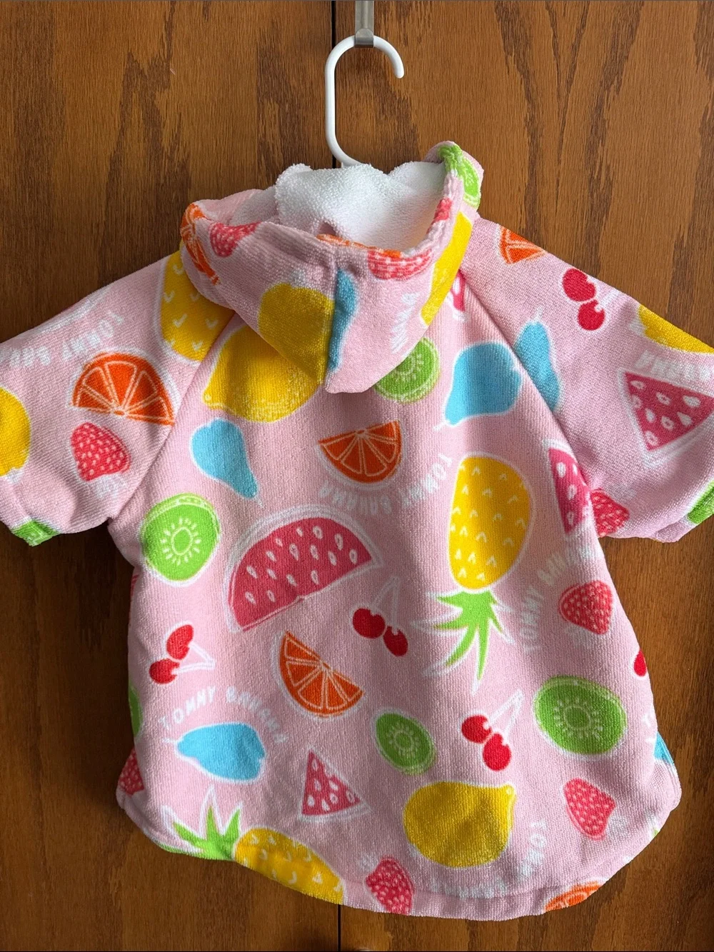 Tommy Bahama Pink Fruit-Print Hooded Zip Cover-Up